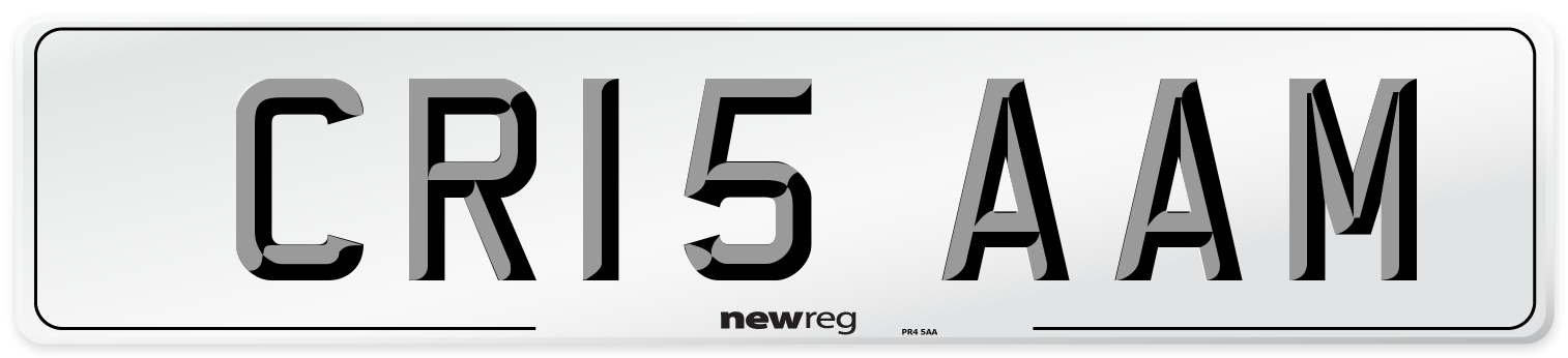 CR15 AAM Number Plate from New Reg